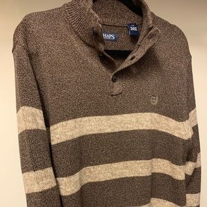 Chaps brown striped sweater